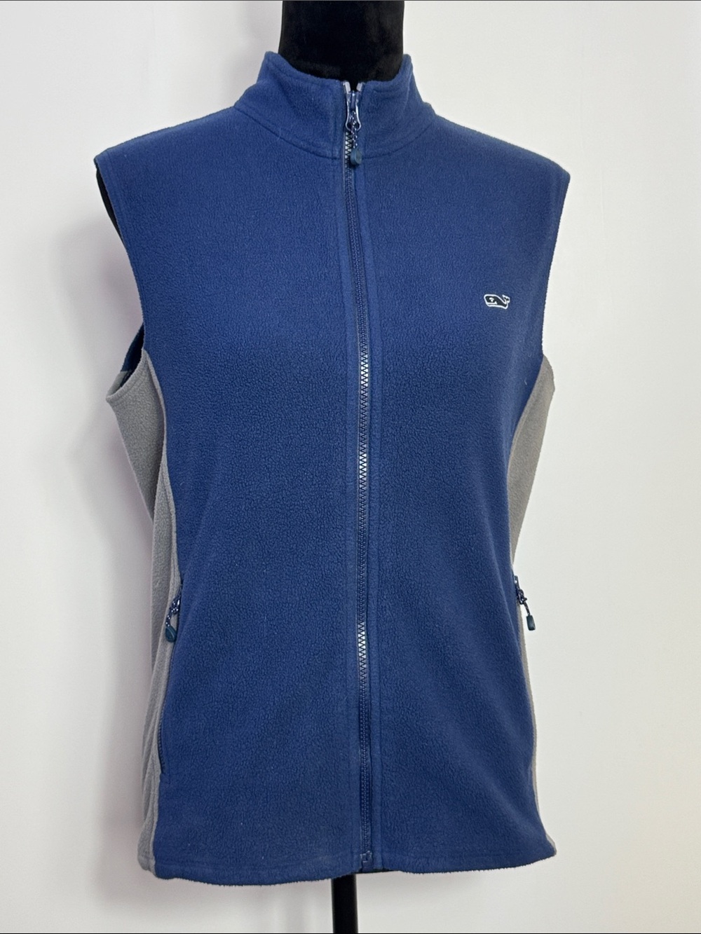 Vineyard Vines Unisex Zip-Up Blue Navy/ Gray Warm Vest.